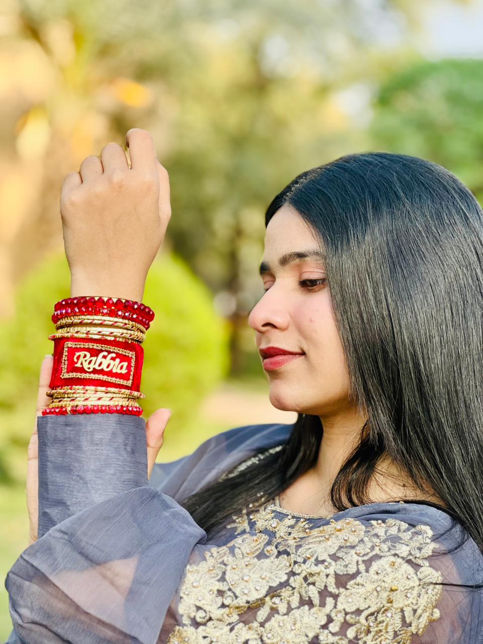 Red Gota Shahi Churi